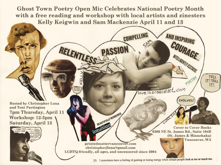 Cover to Cover April 11 and 13 2013 flyer