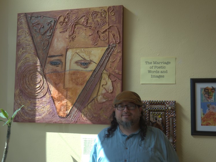 Marriage 35 Christopher with Olinka painting