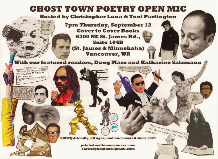 Ghost Town Poetry flyer September 12 2013