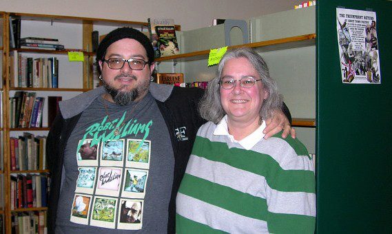 Christopher and Mel at Cover to Cover Books