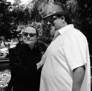 Toni hand on Chris bw by Colin