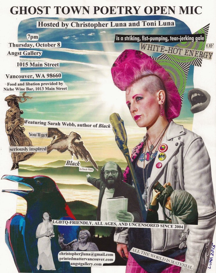 Ghost Town Poetry Flyer October 8 2015