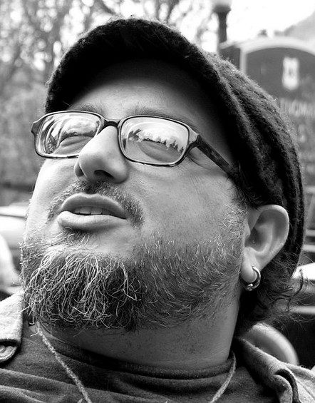 Christopher at Multnomah Falls by Toni BW