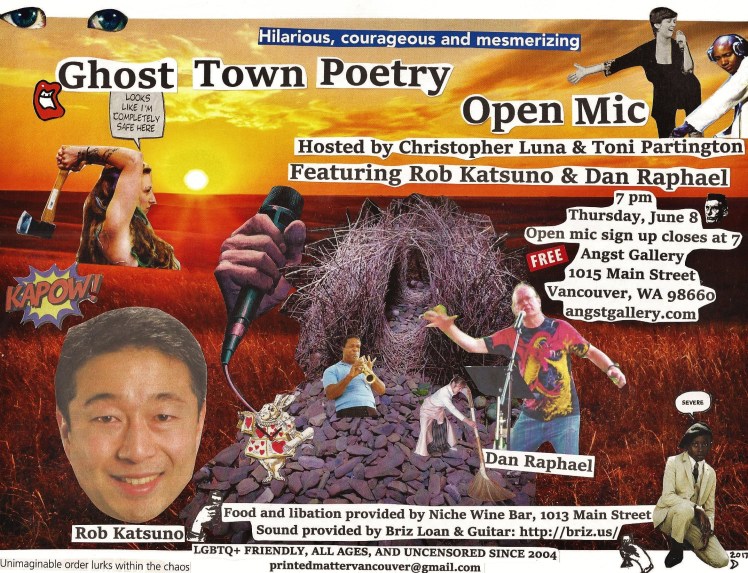 Ghost Town Poetry Open Mic flyer June 8 2017 edit