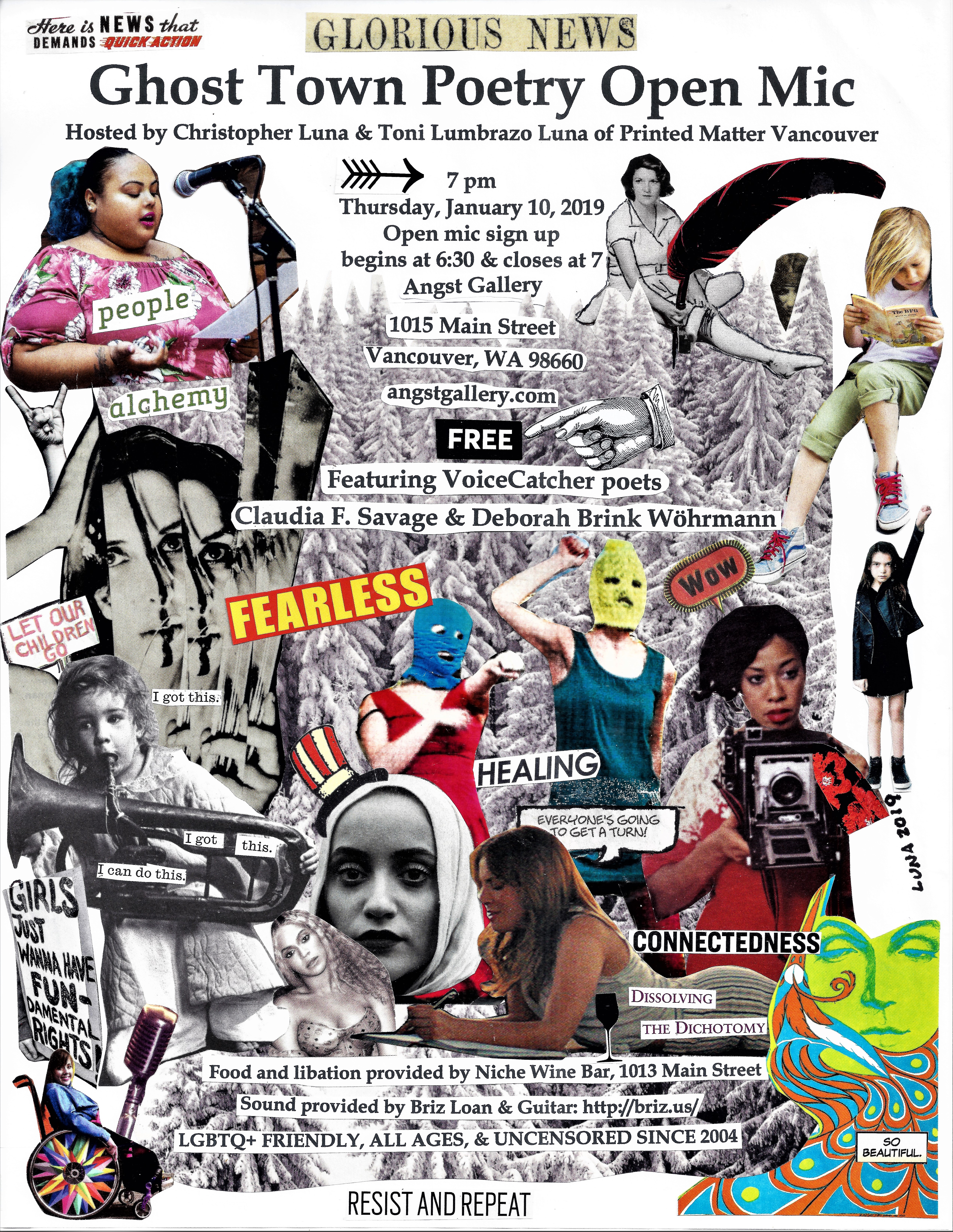 Ghost Town Poetry Open Mic Flyer January 10 2019 edit