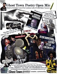 Ghost Town Poetry Open Mic Flyer June 13 2019