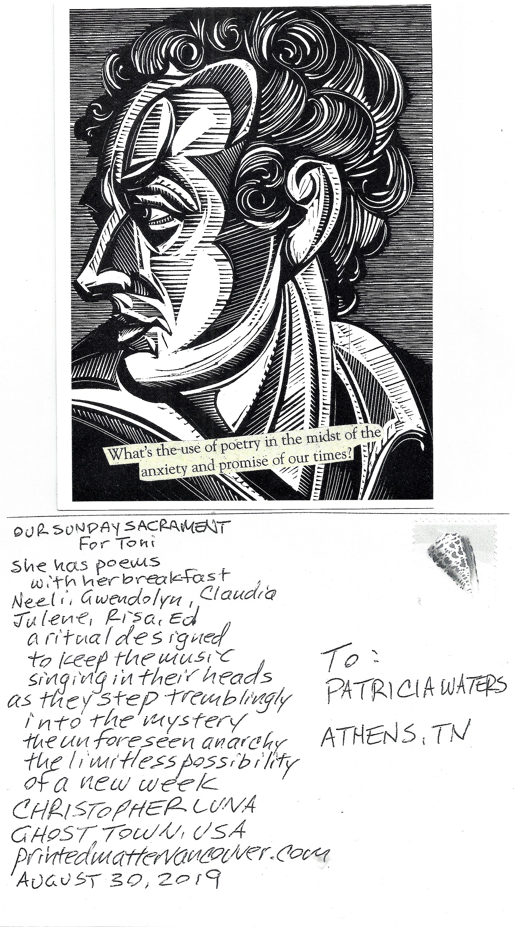 August 30 Patricia Waters
